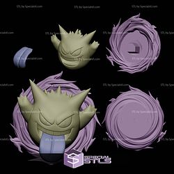 Gengar Wall Portal Sculptures 3D Printing