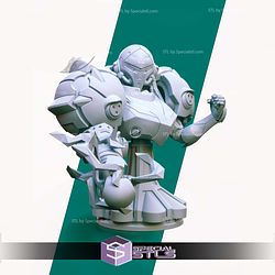 Samus Armor Bust Sculptures 3D Printing