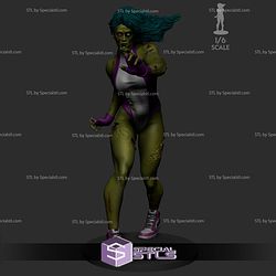 She Hulk Zombie Sculptures 3D Printing