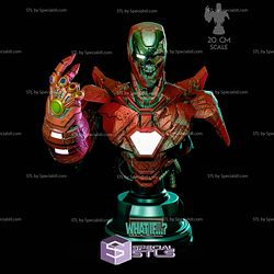 Zombie Iron Man Snap Bust Sculptures 3D Printing