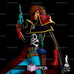 Captain Harlock 1-10 Sculptures 3D Printing