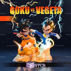 Dragon Ball Daima Goku and Vegeta Sculptures 3D Printing