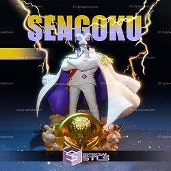 Sengoku One Piece Sculptures 3D Printing