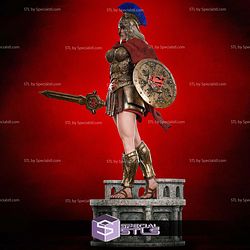 Super Girl Gladiator Sculptures 3D Printing