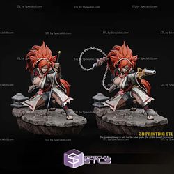 Baiken Game and Weapon Sculptures 3D Printing