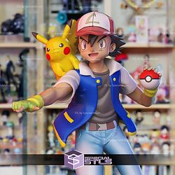 Ash Ketchum Satoshi Sculptures 3D Printing