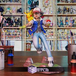 Ash Ketchum Satoshi Sculptures 3D Printing