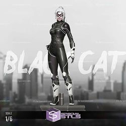 Black Cat 1-6 Scale Sculptures 3D Printing