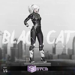 Black Cat 1-6 Scale Sculptures 3D Printing