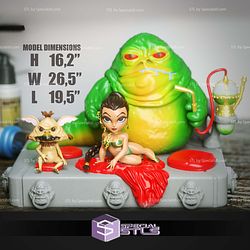 Chibi STL Collection - Jabba the Hutt Diorama