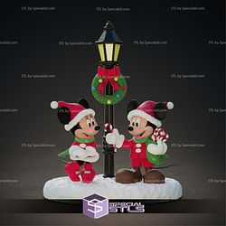 Mickey and Minnie Christmas Sculptures 3D Printing