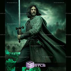 Aragorn and Sword Sculptures 3D Printing