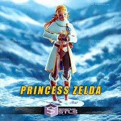 Princess Zelda Winter Outfit Sculptures 3D Printing