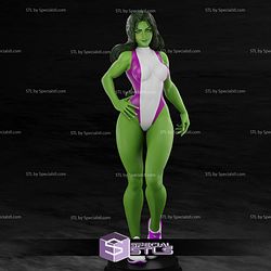 She Hulk Comic Style Sculptures 3D Printing