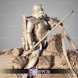 Sand Trooper on Dewback Sculptures 3D Printing