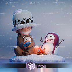Trafalgar Law Snow Sculptures 3D Printing
