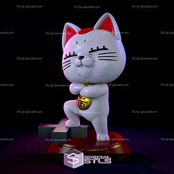 Turbo Granny Maneki Neko Sculptures 3D Printing