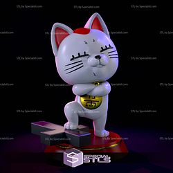 Turbo Granny Maneki Neko Sculptures 3D Printing