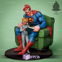 Christmas Superman Sculptures 3D Printing