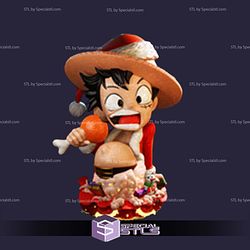 Luffy Anime Christmas Bust Sculptures 3D Printing