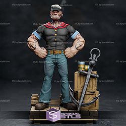 Popeye Realistic Sculptures 3D Printing