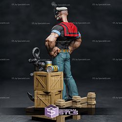 Popeye Realistic Sculptures 3D Printing