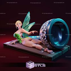 Tinker Bell Lying Sculptures 3D Printing