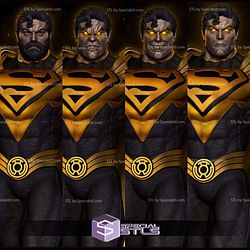 Yellow Lantern Superman Sculptures 3D Printing