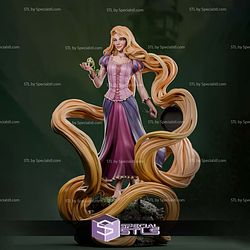 Rapunzel and Pascal Tangled Sculptures 3D Printing