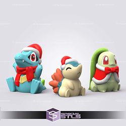 Super Basic Pokemon - Christmas Cyndaquil Chikorita Totodile