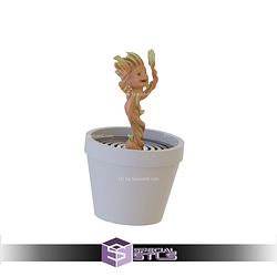 Basic STL - Springy Baby Groot Pot