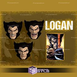 Custom Figure Head STL -  Wolverine X Men