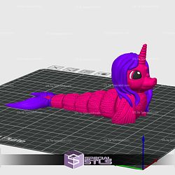 Flexi SeaPony Color 3D Print