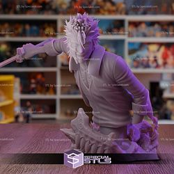 Grimmjow Bleach in Action Bust Sculptures 3D Printing