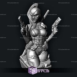 Lady Deadpool Bust Digital STL Files