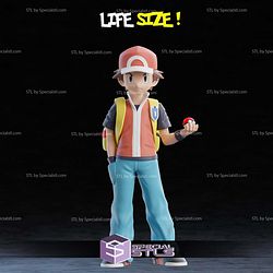 Life Size Pokemon Trainer Red STL Files