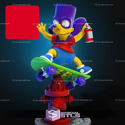 Bart Simpson Skateboarding V2 STL Files