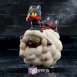 Basic Pokemon Collection - Wooloo Litten Statue