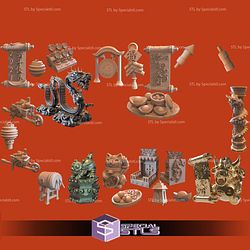 Chinese New Year Props Campaign STL Miniatures