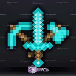 Cosplay STL Files Minecraft Weapons