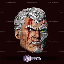 Custom Head STL Collection - Cable Damage Angry