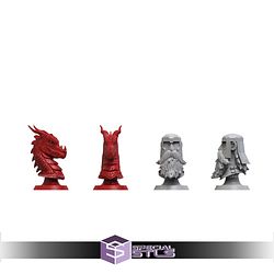 Dwarves vs Dragons Chess Set STL Files