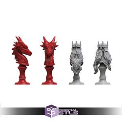 Dwarves vs Dragons Chess Set STL Files