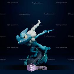Frogadier Basic Diorama Pokemon Digital STL Files