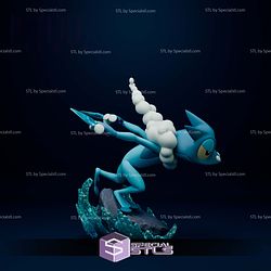 Frogadier Basic Diorama Pokemon Digital STL Files