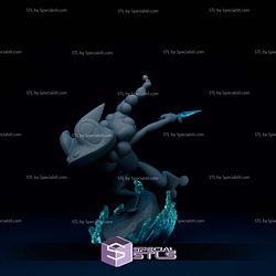 Frogadier Basic Diorama Pokemon Digital STL Files