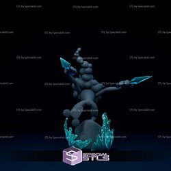 Frogadier Basic Diorama Pokemon Digital STL Files