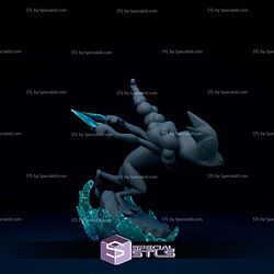 Frogadier Basic Diorama Pokemon Digital STL Files