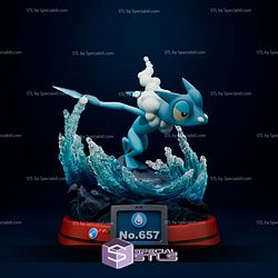 Frogadier Diorama Pokemon Digital STL Files