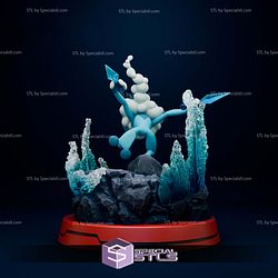 Frogadier Diorama Pokemon Digital STL Files